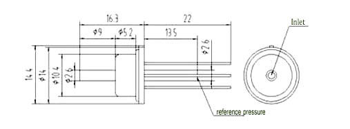 0.07 bar ~35 bar Flush Diaphragm Pressure Sensor Cell Small Size