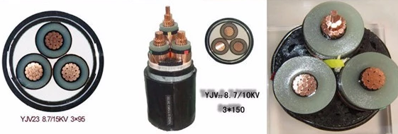 15KV XLPE Medium Voltage Cable Heat Resistant Flexible Cable GB12706 Standard