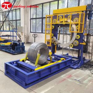 China Plastic Pipe Coil Packing Wrapping Machine Automatic Vertical With Trolley wholesale