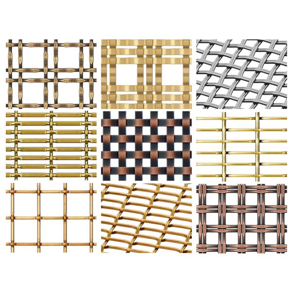 36m Decorative Woven Wire Mesh Room Divider 2.5mm Chrome Mesh Grill