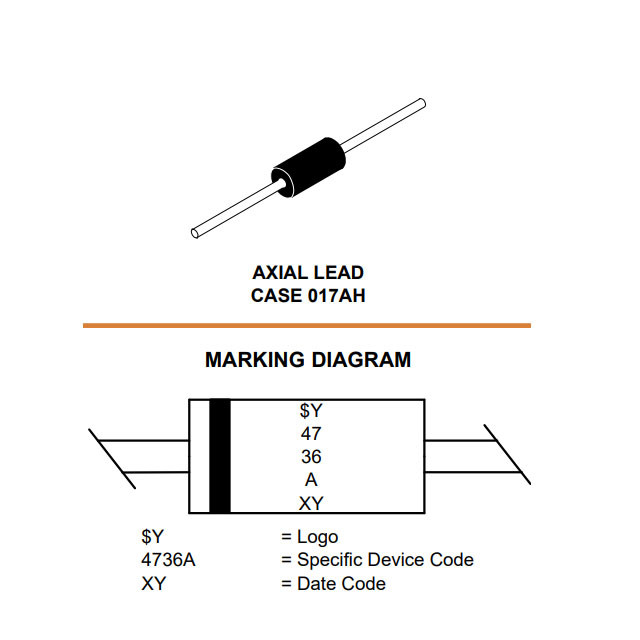 Voltage Tolerance 5% 1N4749A Through Hole Dioda Zener 24 Volt 1W 25 Ohms