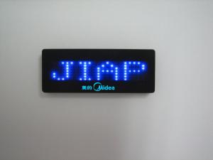 China Blue light led name badge, Mini Scrolling led message badge wholesale
