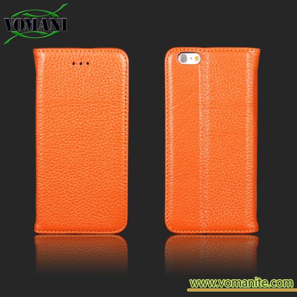 Quality Genuine leather flip case for iphone6 4.7 ,mobile phone leather cover for sale