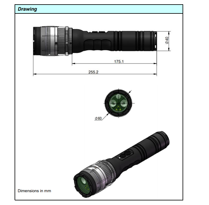 Rechargeable 520nm Laser Torch Light with Powerful LED Flashlight and Tactical Design