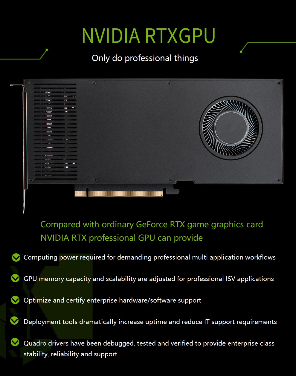 NVIDIA RTX A6000 A5000 A4000 GPU Graphics Card Modeling And Rendering High End