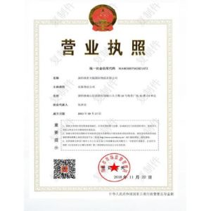 Shenzhen New LAND International Logistic Co., Ltd. Certifications