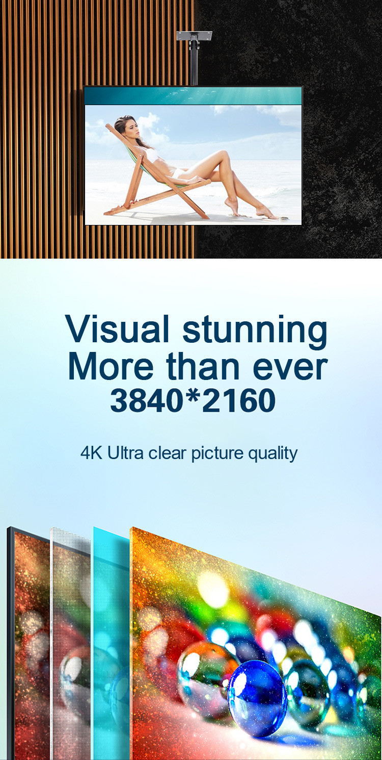 49 55 65 Inch 2500nits Shop Window Display Monitors Commerical Hanging LCD Screen