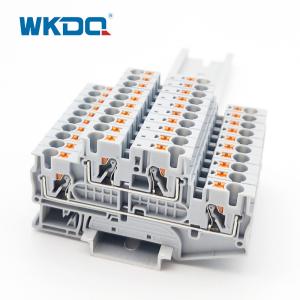 China JPTTB 4 Din Rail Push In Double Level Terminal Block 4mm2 wholesale