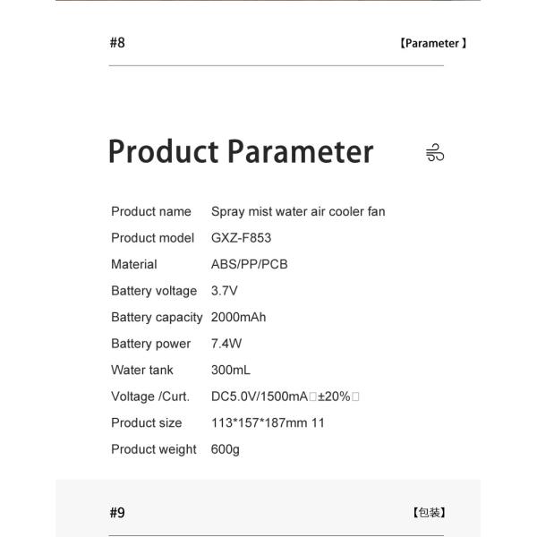 Portable Evaporative Air Conditioner Personal Air Cooling Fan For Home