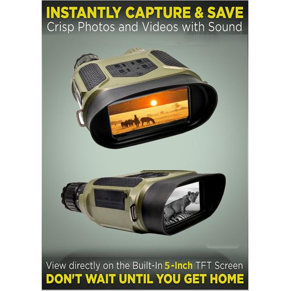 32GB NV400 Illuminator Infrared Night Vision Binoculars For Surveillance