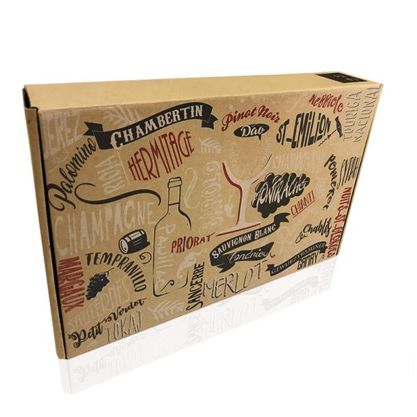 6 Pack Corrugated Matte Coating Wine Bottle Gift Box