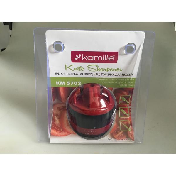 2 Step Knife Sharpener With Suction Pad , Manual Kitchen Knife Sharpening Tool