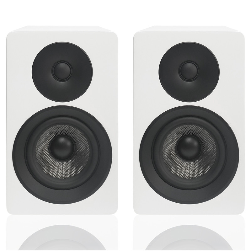 2 Way Stereo Passive Bookshelf Speakers With Bass Port Wooden Home Theater System Speakers