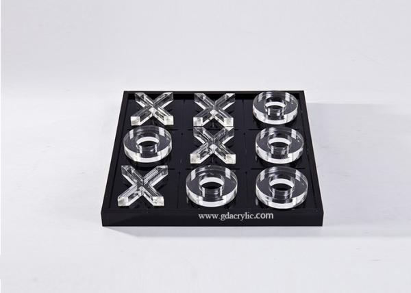 Quality Transparent Lucite Acrylic Custom Engraving Logo Tic Tac Toe Game Board for sale