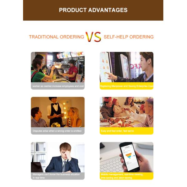 KER 21.5 Inch LCD Restaurant Self Ordering System