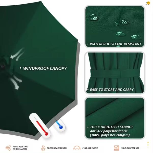 Terrace Garden Big Sun Umbrellas Round and San-2 Design for Outdoor Protection