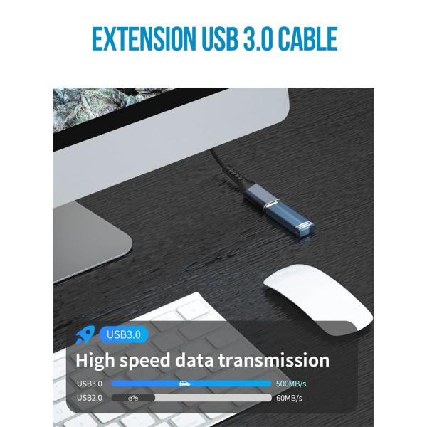 5Gbps Data Transfer USB Data Extension Cable Type A Male to Female