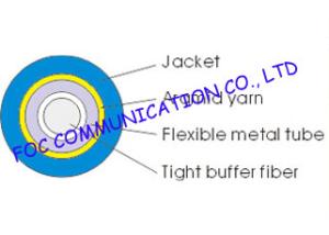 China Single Mode Simplex 2.0mm Optical Fiber Cable , Ftth / Lan outdoor Armored Fiber Optic Cable wholesale
