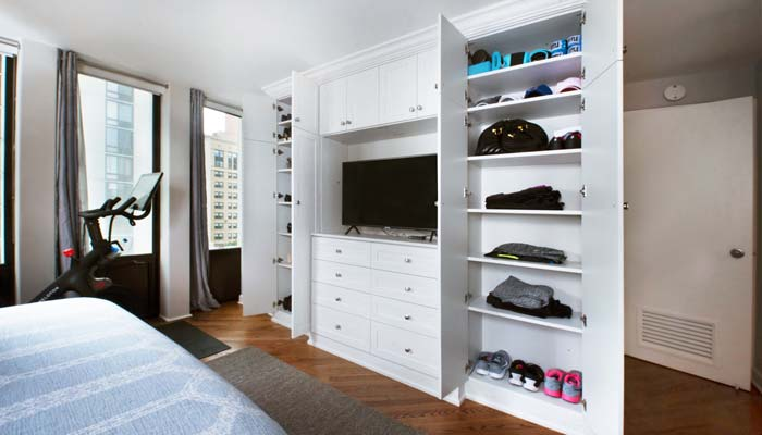 Home Furniture European Style Adjustable Wardrobes for Modern Apartments in the Wall