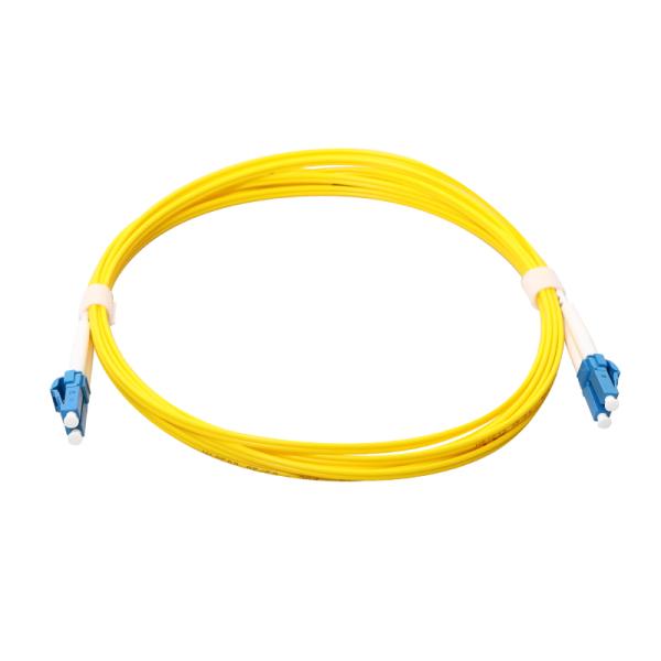 Yellow Multimode Fiber Patch Cable , Patch Cord 3 Meter UPC PC APC SC LC ST FC