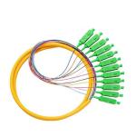 12 Core Fiber Optic Pigtail Sc APC Upc Fiber Simplex Pigtail Unjacketed Color