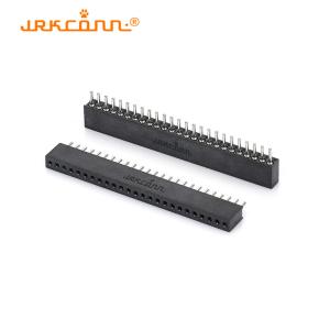 China 180 Degree Machined 1.27 Mm Female Header Single Row Header PIN Socket Connector on sale
