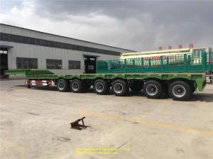 6 Axles Heavy Duty Semi Trailers Loading 100t Heavy Low Bed Container Trailer