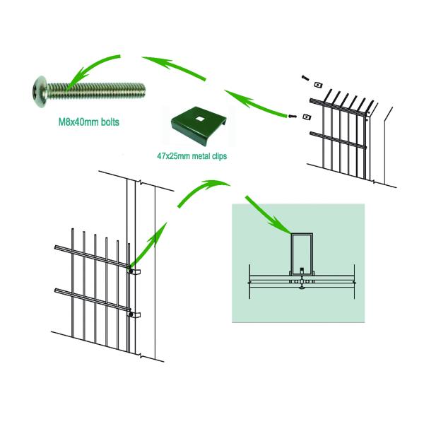 Horizontal Wire 868 Mesh Fence Powder Plating For Garden Separate Fencing