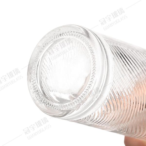 Silkscreen Printing Clear Liquor Vodka Brandy Whisky Glass Wine Bottles for Beverage