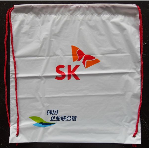 Double Shoulders Plastic Drawstring Backpack Bags For Travel / Swim / Run / Sports / Relaxation