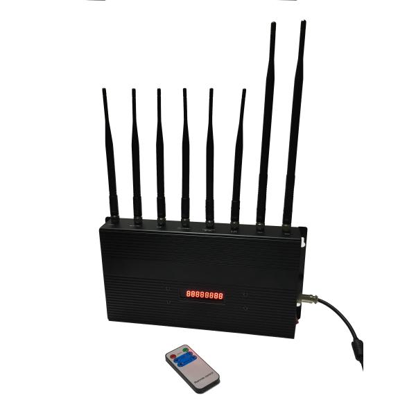 Indoor Mobile Phone Signal Jammers 8 Bands Adjustable Remote Control 12W EST-502C8