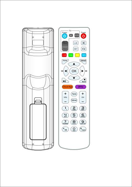 Hard IC RF Remote Control ABS And Rubber Keypad Nice Desgin Fast Simple