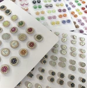 China wholesale large quantity plastic shirt coat button shine stone button for garment wholesale