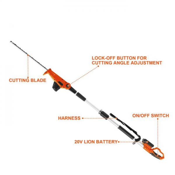 Quality 6.5KG Lightweight Long Reach Electric Hedge Trimmer Cutters Telescopic Hedge Shears for sale