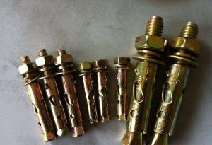 China Zinc Plated Hex Nut Sleeve Anchor , Concrete Wedge Anchor Bolts 50-95mm Length wholesale