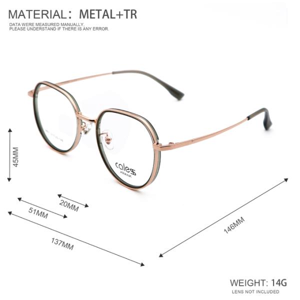 Exquisite Modern Design Metal Optical Frame Glasses Comfort