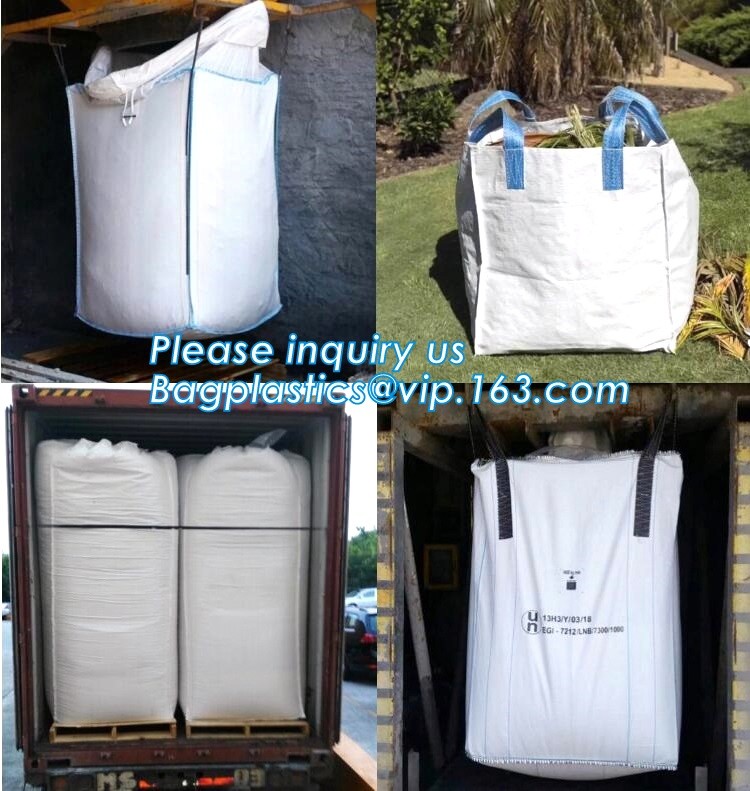 polypropylene woven plastic jumbo bag pp big bag for sand, building material, 500kg-1000kg PP Woven Jumbo Bag Big Bag wi