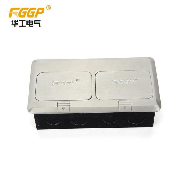 OEM Aluminum Pop Up Duplex Floor Socket Box With Data Rj45