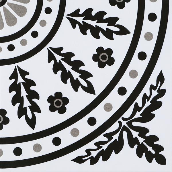 Black and White Ceramic Rustic Tile 20x20cm Non-Slip Floor Tile