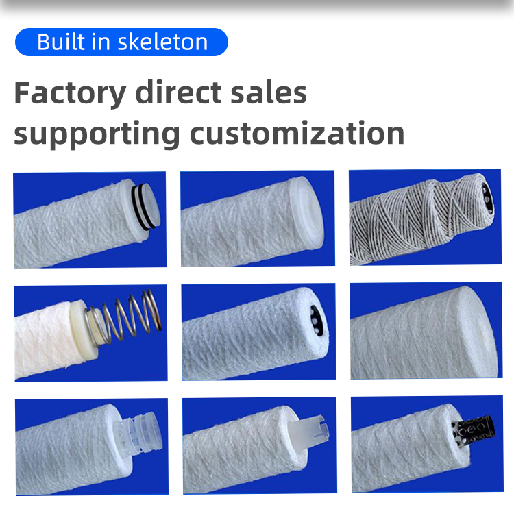 10" 5m Water Filter PP String Wound Filter Cartridge with Video Outgoing-Inspection