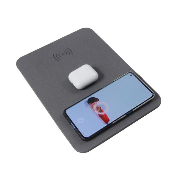 Quality Multifunctional PU Leather Wireless Charging Mouse Pad With 3 Charging Stands for sale