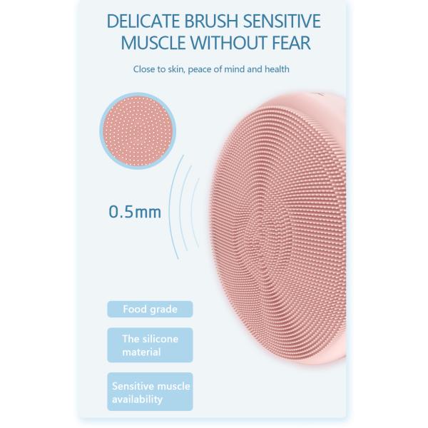 IPX7 45℃ Warmth Mini Silicone Face Exfoliator Brush