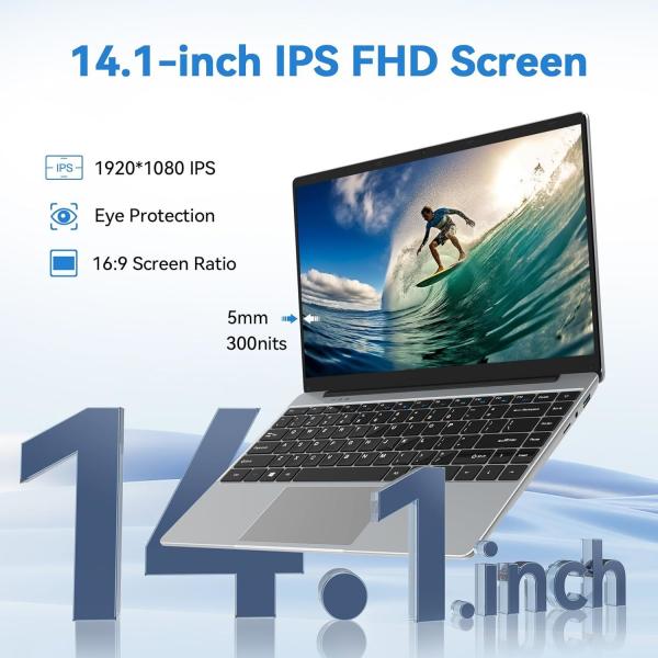 8GB RAM 512GB SSD Windows 14 Inch Laptop FHD Display Intel Celeron N4020C Processors