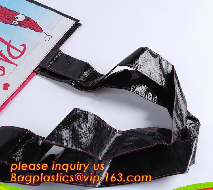 Wholesale eco reusable pp woven shopping bag with logo design,100% recyclable Ecological large capacity Durable fabric