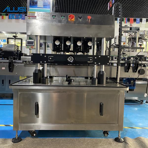 Automatic Jar Bottle Capping Machine 220V/50HZ Four Sealing Wheels PLC Control