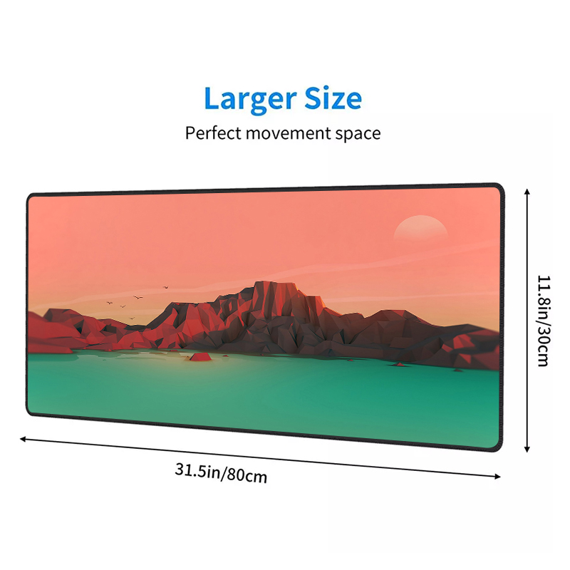 Large Size Gaming Desk Mat Waterproof Custom Logo Mouse Pad with Anti-Slip Rubber Base