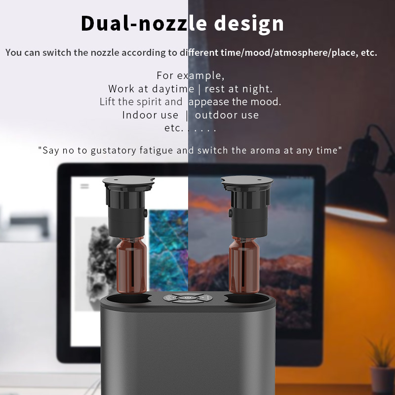 HOMEFISH Rechargeable Pure Aroma Diffuser Waterless Atomizing Diffuser Humidification