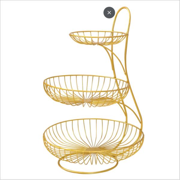 Anti Rust 3 Tier Stainless Steel Fruit Basket