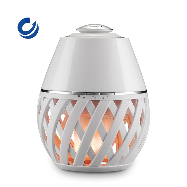 Home BamBoo Flame Lamp 150ml Wood Aromatherapy Diffuser