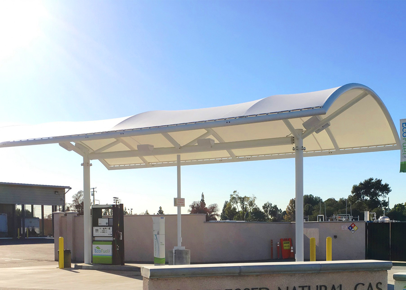 Sunshade Car Park Tensile Membrane Structure with PTFE Coating